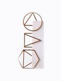 Brass geometric paperclips
